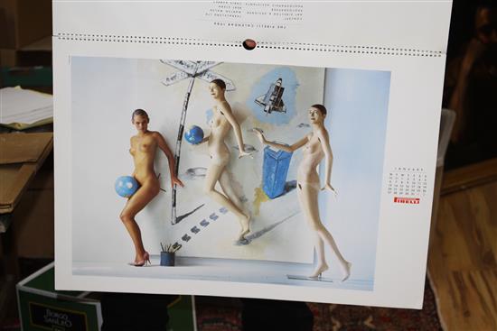 A 1986 Pirelli calendar, mint in box